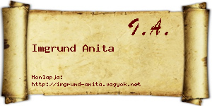 Imgrund Anita névjegykártya